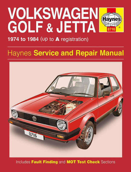 Haynes 0716 Volkswagen Golf & Jetta 1974 to 1984 Repair Manual