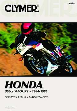 Clymer M329 Honda 500cc V-Fours 1984 to 1986 Repair Manual