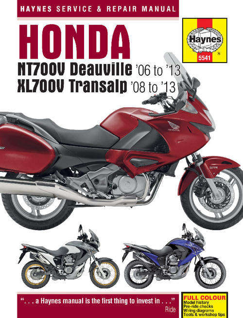 Haynes 5541 Honda NT700V Deauville & XL700V Transalp (2006 to 2013) Repair Manual