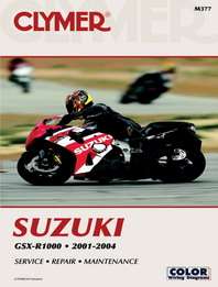 Clymer M377 Suzuki GSX-R1000 (2001 to 2004) Repair Manual
