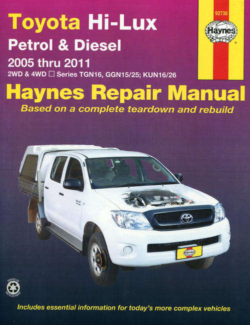 Haymes 92738 Toyota Hi-Lux 2005 to 2011 Repair Manual