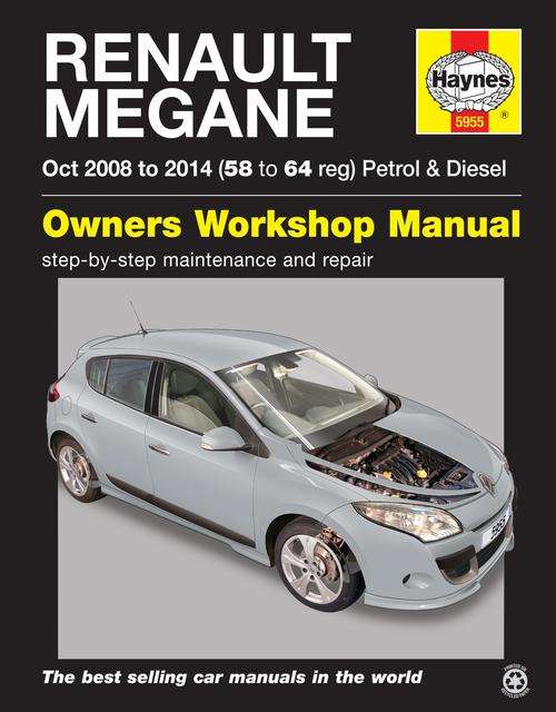 Haynes 5955 Renault Megane 2008 to 2014 Repair Manual