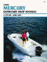 Clymer B722 Mercury Outboard Shop Manual 3-275 HP 1990-1993