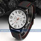 Fashion Military Pilot Aviator Army Style Silicone Men Outdoor Sport Wrist Watch