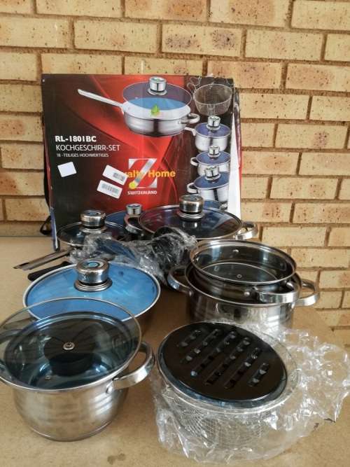 Royalty Home 18-Piece Stainless Steel Cookware Set ( PLEASE READ BEFORE BIDDING )