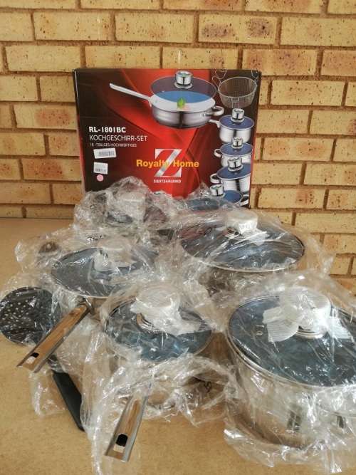 Royalty Home 18-Piece Stainless Steel Cookware Set ( PLEASE READ BEFORE BIDDING )