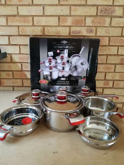 Royalty Line 16-Piece Stainless Steel Cookware Set ( Please read before bidding )