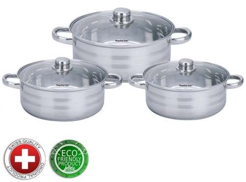 Royalty Line 6-Piece Stainless Steel Stock Pot with Glass Lid