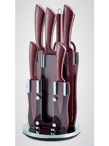 Royalty Line 8-pieces Stone-Coating Knife set with Rotating Stand
