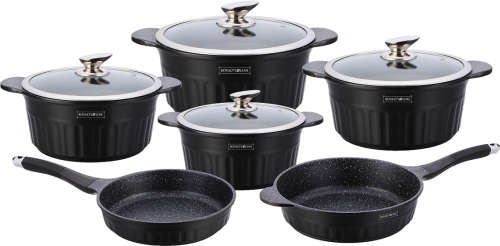 Royalty Line 10 Pieces Marble Coating Cookware Set