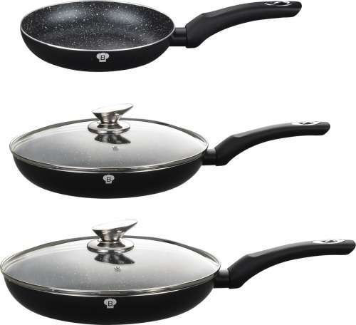 Blaumann - 5Pieces Black Marble Line pan (PLEASE READ BEFORE BIDDING)