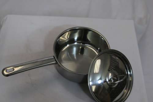 CHUKBOK - Heavy Bottom Stainless Steel Induction Ready Cookware 16 cm Sauce Pan + Lid(Display Item)