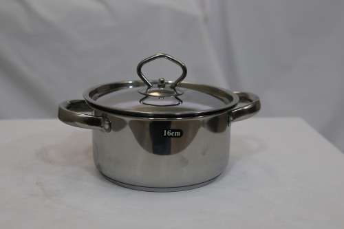 CHUKBOK - Heavy Bottom Stainless Steel Induction Ready Cookware Casserole 16 cm + Lid (Display Item)