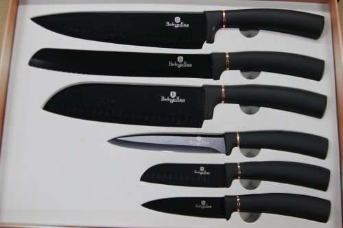 Berlinger Haus 6 Pieces Marble Coating Knife Set - Black Rose Gold (Second hand)