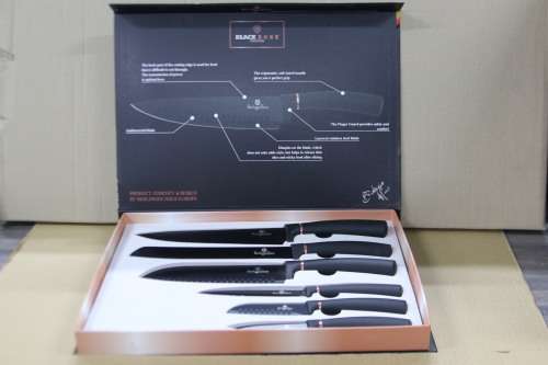 Berlinger Haus 6 Pieces Marble Coating Knife Set - Black Rose Gold (Second hand)