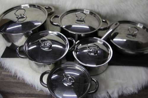 CHUKBOK - 15 Pieces Heavy Bottom Stainless Steel Induction Ready Cookware Set (Display Item)