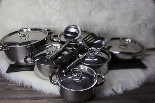 CHUKBOK - 15 Pieces Heavy Bottom Stainless Steel Induction Ready Cookware Set (Display Item)