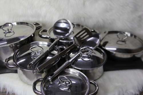 CHUKBOK - 15 Pieces Heavy Bottom Stainless Steel Induction Ready Cookware Set (Display Item)