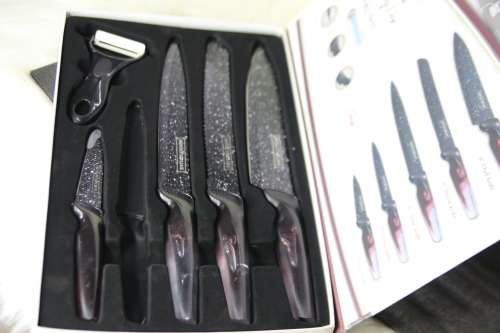 Royalty Line 6-Piece Non-Stick Coating Knife Set - BLACK (Second hand)