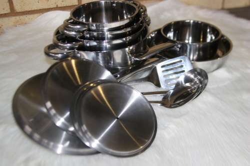 Chukbok 15 Piece Heavy Bottom Stainless Steel Cookware Se