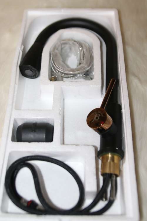 Jack Brown Stainless Steel Kitchen Pull Out Faucet - Black Rose
