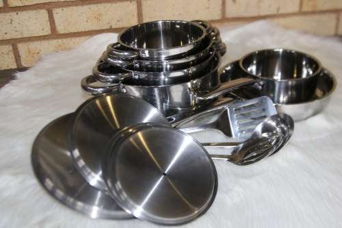 Chukbok 15 Piece Heavy Bottom Stainless Steel Cookware Se