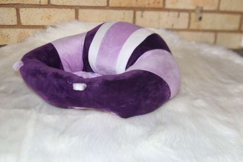 Baby Support Plush Sofa Seat,Learning to Sit Chair Seat Plush Toys - Purple/White