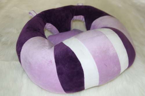 Baby Support Plush Sofa Seat,Learning to Sit Chair Seat Plush Toys - Purple/White