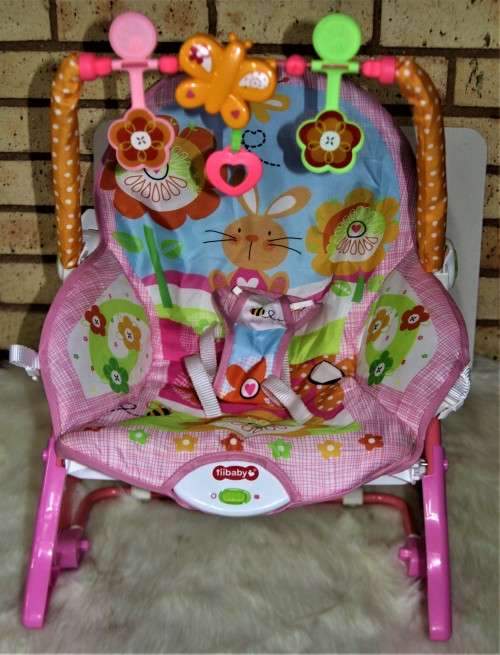 Totland Infant to Toddler Baby Musical Rocker - Pink