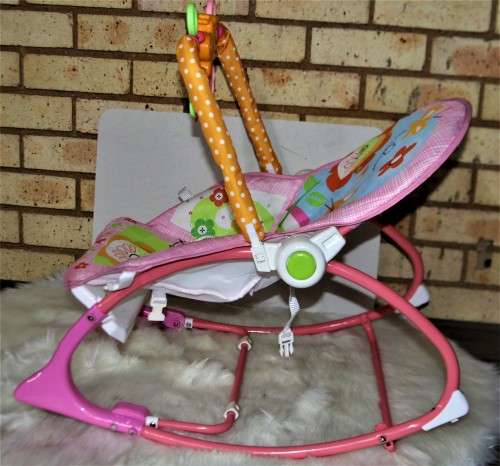 Totland Infant to Toddler Baby Musical Rocker - Pink