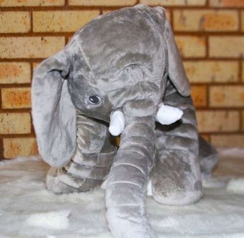Elephant Baby Pillow - Grey