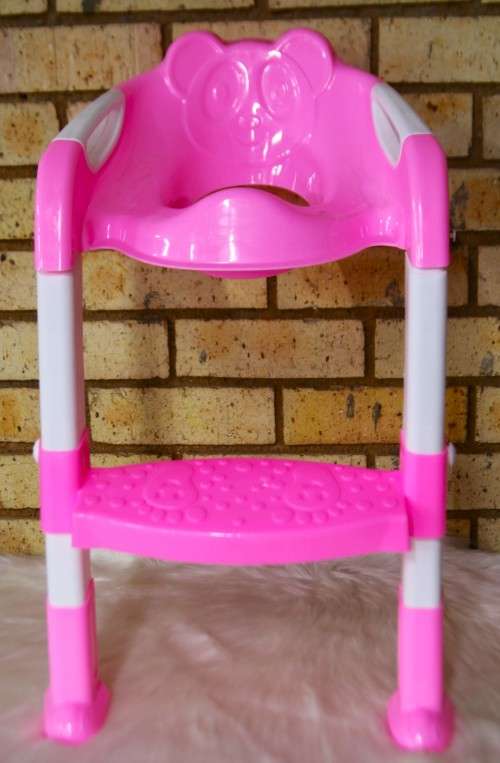 Baby Foldable Non-Slip Ladder Potty Toilet Seat Training - Pink