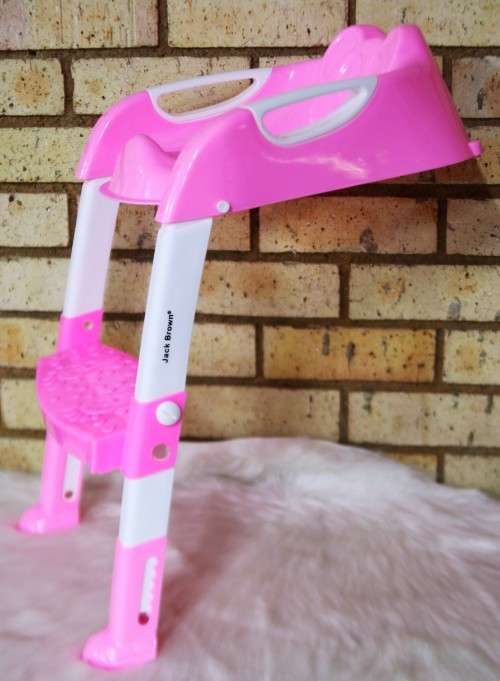 Baby Foldable Non-Slip Ladder Potty Toilet Seat Training - Pink