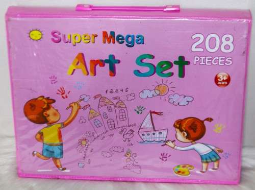 Super mega art set 208 pieces - Pink