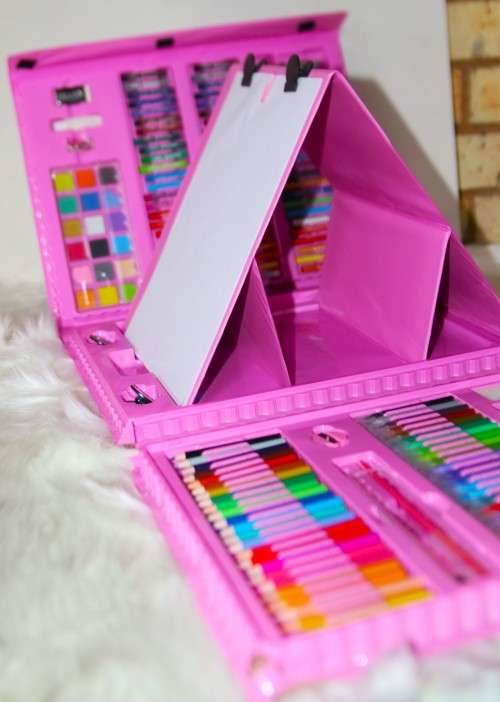 Super mega art set 208 pieces - Pink