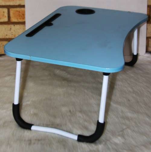 Portable Foldable Laptop Stand Desk for Bed & Sofa - Blue