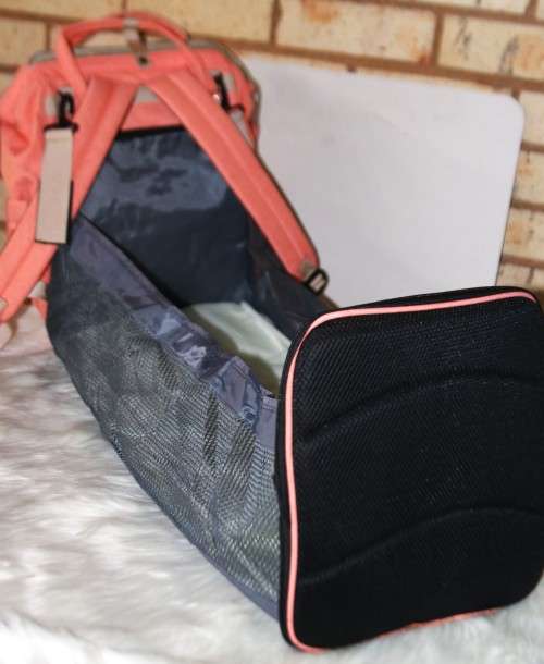 New Stylish Multi-Functional Baby Diaper Bag & Bed - Pink