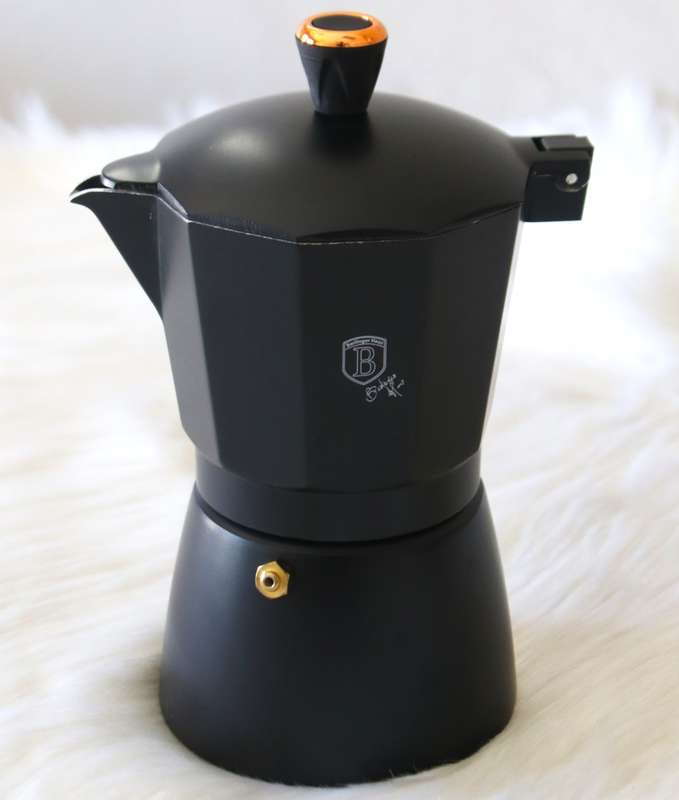 Berlinger Haus 6 Cups Aluminium Coffee Maker - Black Rose Collection