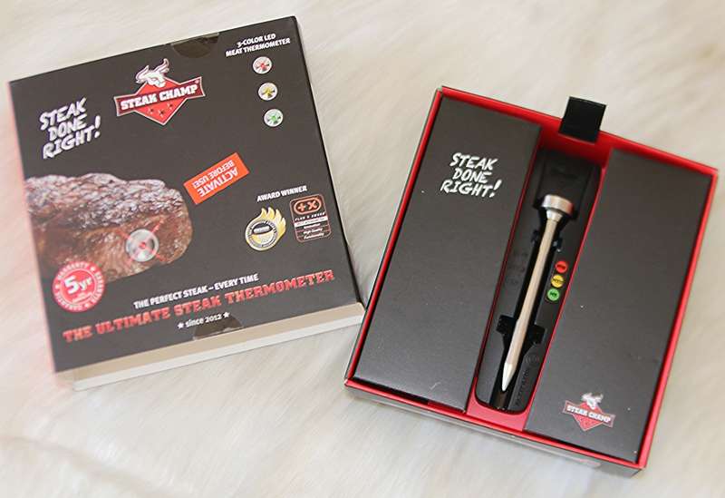 Steak Champ The Ultimate 3rd Generation 3-Color LED Steak Thermometer
