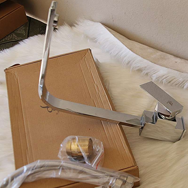 Jack Brown Kitchen Mixer Tap with Hose - Chrome Silver
