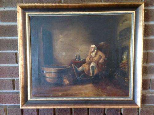 Enthusiast, The Gouty Angler, reproduction of Theodore Lane's 1828 work
