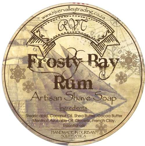 RVT 'Frosty Bay Rum' Artisan Shave Soap (165g)