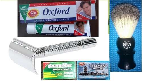 Traditional Wet Shaving Starter Kit (Rimei, Oxford)