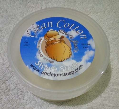 Uncle Jon's Shave Soap - Clean Cotton