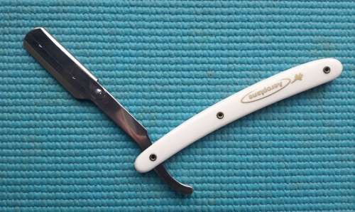 Shavette Disposable Blade Straight Razor (White)