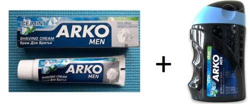Arko Shave Cream and Aftershave Bundle (Ice Mint)