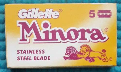 Gillette Minora Yellow Double Edge Safety Razor Blades
