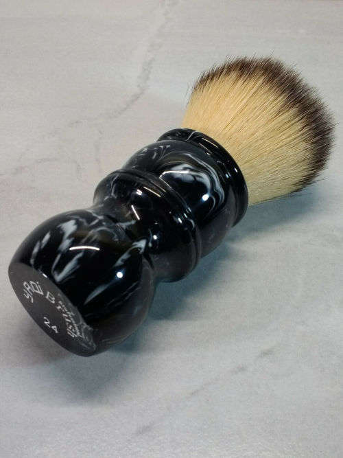 Yaqi Shave Brush Black Marble (Plisson Synthetic)