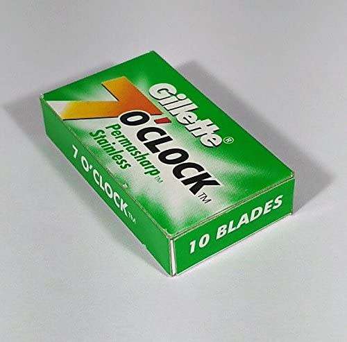 Gillette 7 o` Clock Green (Permasharp) Double Edge Safety Razor Blades