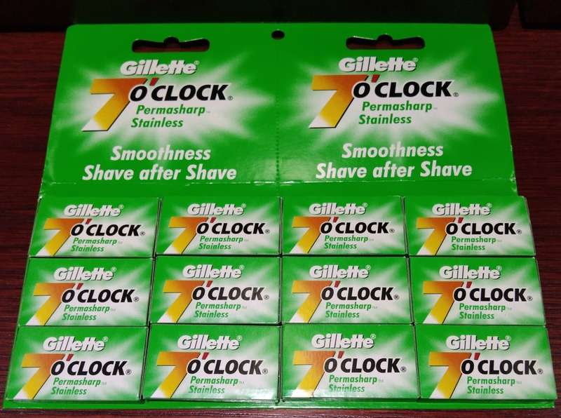 Gillette 7 o Clock Green (Permasharp)  (Bulk)
